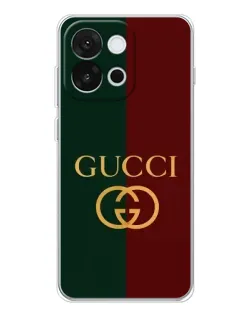 Чехол для OnePlus 13T с картинкой «Gucci — темно-зеленый градиент»