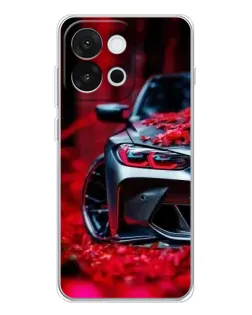 Чохол для OnePlus 13T з картинкою «Спортивна BMW та квіти»