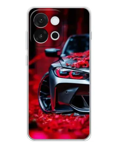 Чохол для OnePlus 13T з картинкою «Спортивна BMW та квіти»