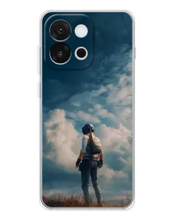 Чехол для OnePlus 13T с картинкой «Герой PUBG на скале»