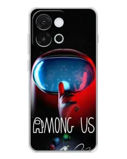 Чехол для OnePlus 13T с картинкой «Красный импостер — макро» Чехол для OnePlus 13T с картинкой «Красный импостер — макро»