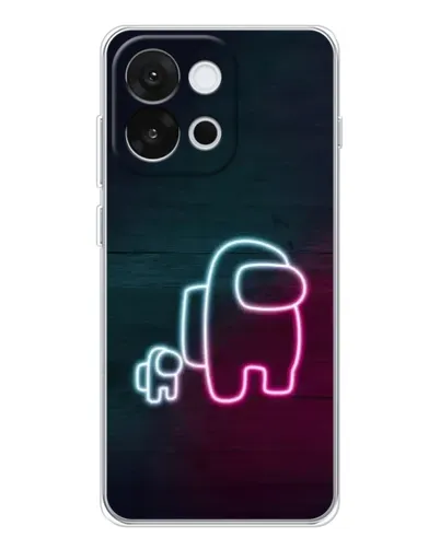 Чехол для OnePlus 13T с картинкой «Among Us неон-арт»