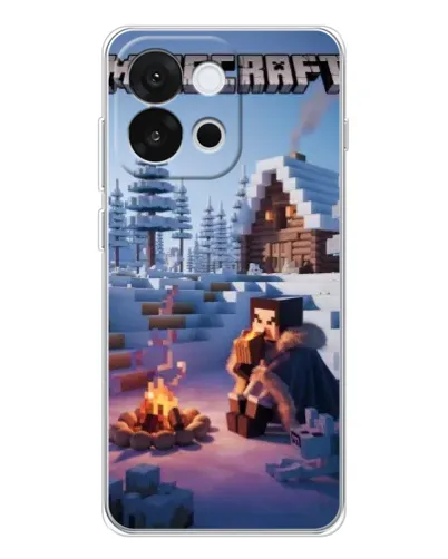 Чохол для OnePlus 13T з картинкою «Зимовий Minecraft»