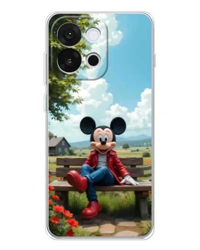 Чохол для OnePlus 13T з картинкою «Міккі на лавці»