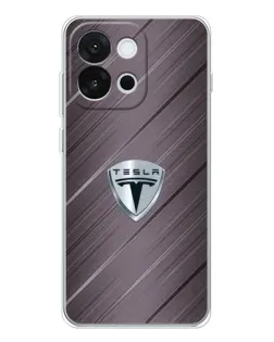 Чохол для OnePlus 13T з картинкою «Металева текстура Tesla»