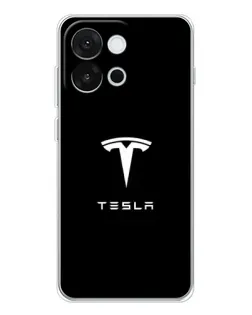 Чохол для OnePlus 13T з картинкою «Tesla White Logo»