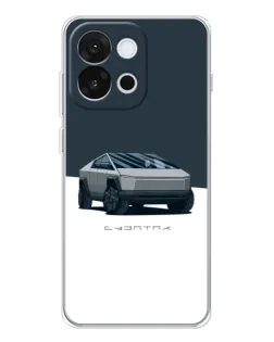 Чохол для OnePlus 13T з картинкою «Сріблястий Cybertruck Tesla»