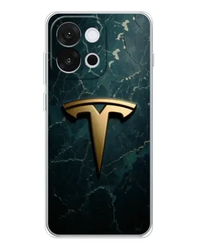 Чохол для OnePlus 13T з картинкою «Мармурова Tesla Gold»