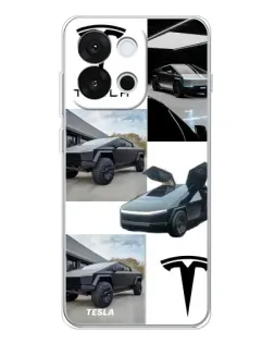 Чохол для OnePlus 13T з картинкою «Колаж Cybertruck Tesla»