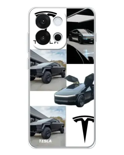 Чохол для OnePlus 13T з картинкою «Колаж Cybertruck Tesla»