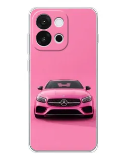 Чехол для OnePlus 13T с картинкой «Розовый Mercedes AMG»