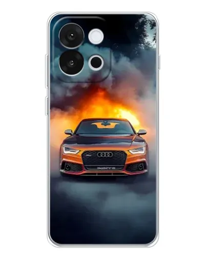 Чохол для OnePlus 13T з картинкою «Audi у вогняному диму»