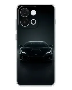 Чохол для OnePlus 13T з картинкою «Чорний Lamborghini Aventador»