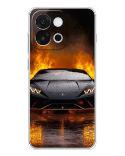 Чохол для OnePlus 13T з картинкою «Lamborghini у вогні»