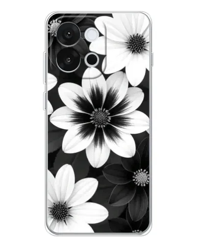 Чехол для OnePlus 13T с картинкой «Монохромные астры»