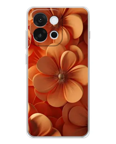 Чехол для OnePlus 13T с картинкой «Оранжевый макро цветок»