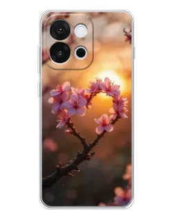 Чехол для OnePlus 13T с картинкой «Розовый цвет сердце на фоне заката» Чехол для OnePlus 13T с картинкой «Розовый цвет сердце на фоне заката»