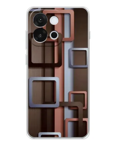 Чохол для OnePlus 13T з картинкою «Коричневі об'ємні квадрати» Чохол для OnePlus 13T з картинкою «Коричневі об'ємні квадрати»