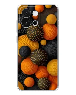 Чохол для OnePlus 13T з картинкою «Об'ємні помаранчеві сфери»