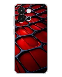 Чохол для OnePlus 13T з картинкою «Червона глянцева сітка»