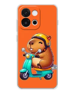 Чохол для OnePlus 13T з картинкою «Капібара на скутері»