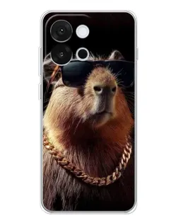 Чохол для OnePlus 13T з картинкою «Капібара золотий ланцюг»