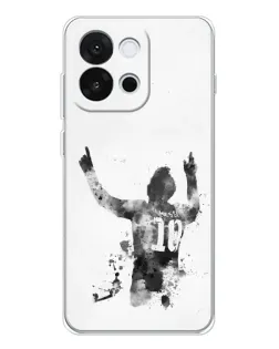 Чохол для OnePlus 13T з картинкою «Чорно-білий силует Мессі» Чохол для OnePlus 13T з картинкою «Чорно-білий силует Мессі»