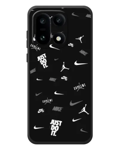 Чохол для OnePlus 15 з картинкою «Nike Black Pattern»