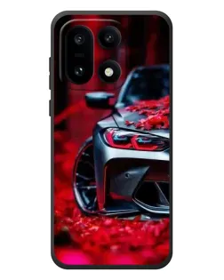 Чехол для OnePlus 15 с картинкой «Спортивная BMW и цветы»