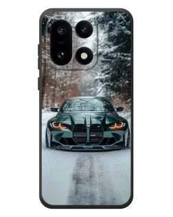 Чехол для OnePlus 15 с картинкой «BMW в зимнем лесу»