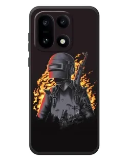 Чехол для OnePlus 15 с картинкой «PUBG — огненный силуэт»