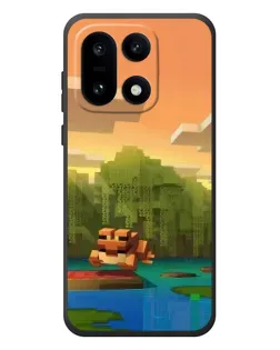 Чехол для OnePlus 15 с картинкой «Майнкрафт закат солнца»