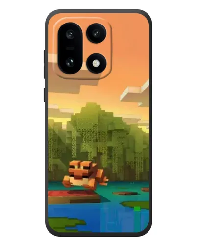 Чехол для OnePlus 15 с картинкой «Майнкрафт закат солнца»