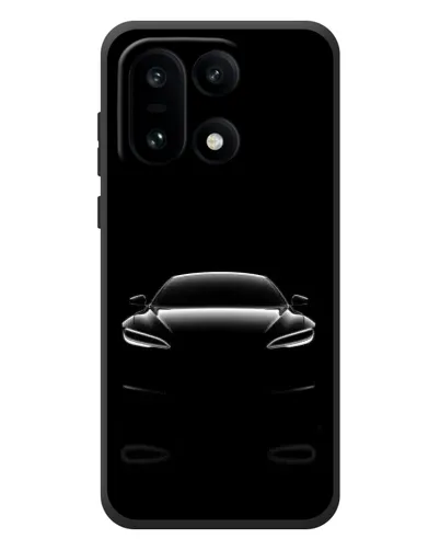 Чехол для OnePlus 15 с картинкой «Силуэт Tesla Night»