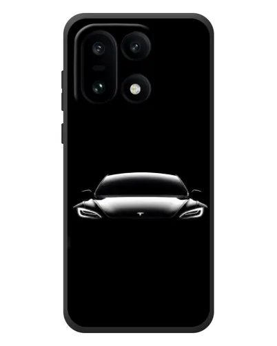 Чехол для OnePlus 15 с картинкой «Фары Tesla Night»