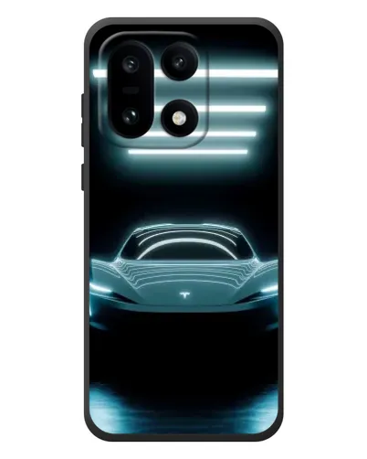 Чехол для OnePlus 15 с картинкой «Tesla в неоне»