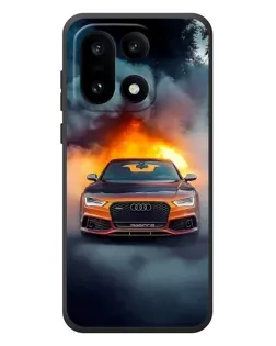 Чехол для OnePlus 15 с картинкой «Audi в огненном дыму»