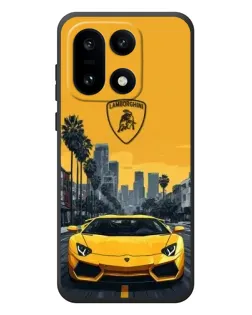 Чехол для OnePlus 15 с картинкой «Желтый Lamborghini город»