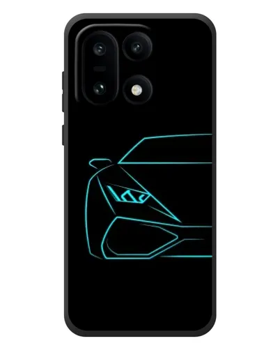 Чехол для OnePlus 15 с картинкой «Голубой силуэт Lamborghini»