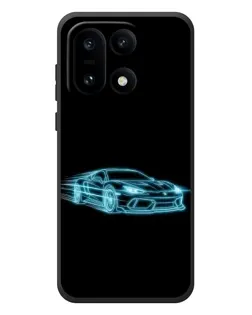 Чехол для OnePlus 15 с картинкой «Неоновый контур Lamborghini»