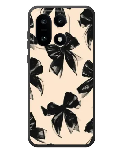Чохол для OnePlus 15 з картинкою «Патерн чорні банти»