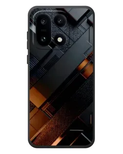 Чохол для OnePlus 15 з картинкою «Чорні геометричні блоки»