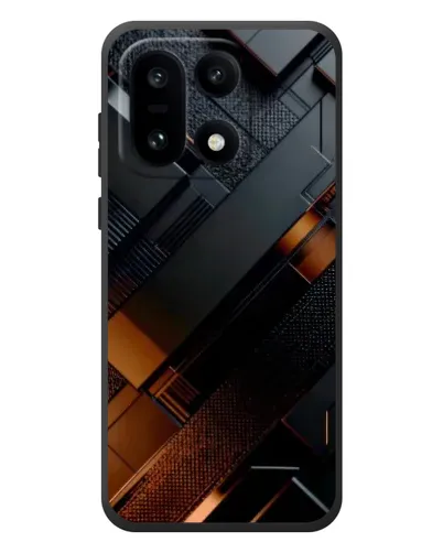 Чохол для OnePlus 15 з картинкою «Чорні геометричні блоки»