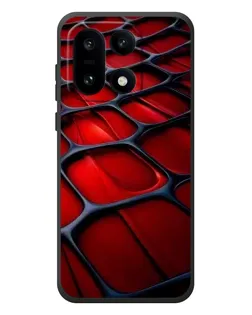 Чохол для OnePlus 15 з картинкою «Червона глянцева сітка»