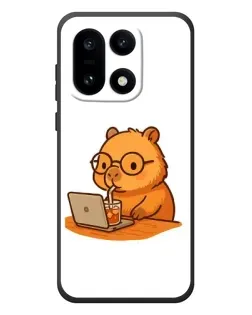 Чехол для OnePlus 15 с картинкой «Капибара с ноутбуком» Чехол для OnePlus 15 с картинкой «Капибара с ноутбуком»
