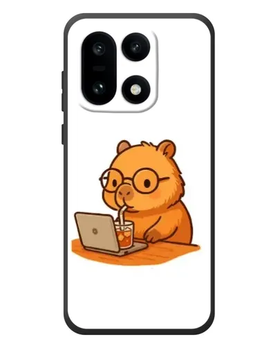 Чехол для OnePlus 15 с картинкой «Капибара с ноутбуком»