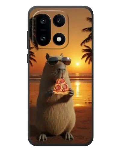 Чехол для OnePlus 15 с картинкой «Капибара с пиццей»