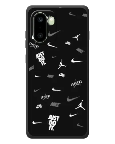Чехол для OnePlus 15R с картинкой «Nike Black Pattern» Чехол для OnePlus 15R с картинкой «Nike Black Pattern»