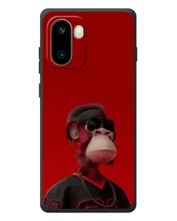 Чехол для OnePlus 15R с картинкой «Bored Ape в красном»