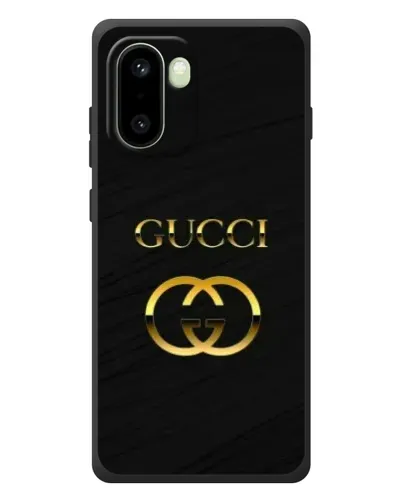Чехол для OnePlus 15R с картинкой «Золотой логотип Gucci»